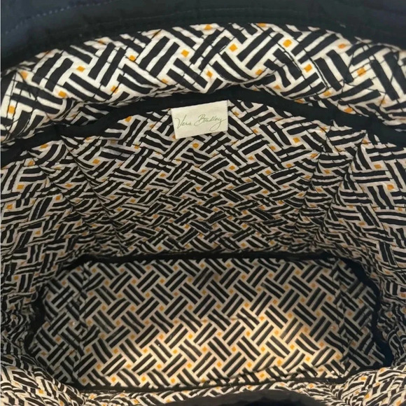 Vera Bradley Black Quilted Tote Shoulder Bag - Picture 4 of 8